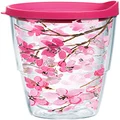 Tervis 1261041 Japanese Cherry Blossom Insulated Tumbler with Wrap and Fuschia Lid, 24oz, Clear