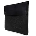 MegaGear 13.3 Inch Genuine Leather and Fleece MacBook Bag, Black