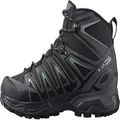 Salomon Men's X Ultra Pioneer Mid GTX Waterproof Trail Running and Hiking Shoe, Black/Monument/Red, 9.5 US