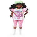 Barbie Rewind Doll & Accessories with Curly Black Hair & 1980s-inspired Slumber Party Outfit, Collectible & Displayable