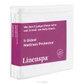 LINENSPA Waterproof 5-Sided Premium Mattress Protector – Breathable and Hypoallergenic – Fitted Sheet Style Machine Washable Protector – Twin