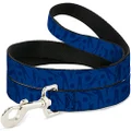 Dog Leash Golfing Silhouettes Collage Blues 4 Feet Long 0.5 Inch Wide