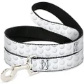 Dog Leash Golf Ball Dimples Whites 4 Feet Long 0.5 Inch Wide
