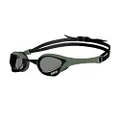 arena Cobra Ultra Swipe Racing Swim Goggles for Men and Women, Non-Mirror Lens, Anti-Fog, UV Protection, Smoke/Army/Black