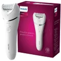 Philips Epilator Series 8000 Cordless Wet & Dry Epilator for Legs and Body, Includes 3 Accessories, 2hrs Charge + Quick Charge, 2 Speed Settings, BRE700/00