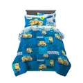 Franco Kids Bedding Soft Comforter and Sheet Set with Sham, 5 Piece Twin Size, Minions