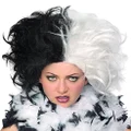 Rubie's Womens Ms. Spot Wig Party Supplies, Black/White, One Size US
