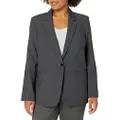 Calvin Klein Plus Size Women's 1 Button Flap Pocket Jacket, Grey, 20 Plus