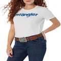 Wrangler Women's Short Sleeve Graphic T-Shirts, White, Large