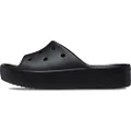 Crocs Women's Classic Platform Slide, Black, US 8