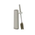 Joseph Joseph Flex 360, Advanced Smart Toilet Brush and Storage Holder Set with anti-drip, anti-clog, triple-action replaceable brush head- Ecru