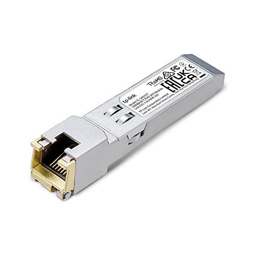 TP-Link Omada 1000BASE-T RJ45 SFP Module, Support Host Systems & TX Disable function, For 100m Reach Over UTP Cat 5e or above Cable, Low Power Dissipation (0.5 W Typical, 0.8 W Max) (TL-SM331T)