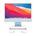 Twelve South Curve Riser Monitor Stand | Ergonomic Desktop Stand with Storage Shelf for iMac and Displays, Matte White 12-2142