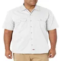 Dickies Men's Short-Sleeve Work Shirt, White, Large