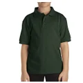 Dickies Little Boys' Short Sleeve Pique Polo Shirt, Hunter Green, Small (4)