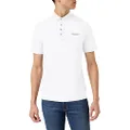 Armani Exchange Mens Regular Fit Polo Shirt, White, Medium US