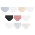 Hanes Women's n's Cotton Hi-Cut Underwear, 10-Pack, Assorted-10 Pack, 10