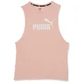 PUMA Women's ESS Cut Off Logo Tank Top Shirt, Lotus, X-Large