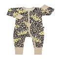 Bonds Baby Zippy - Cotton Blend Zip Wondersuit, Cheetah Safari Floral, 0000 (Newborn)