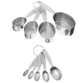 Cuisipro 747143 Stainless Steel Measuring Cup and Spoon Set Silver