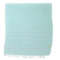 Bersuse 100% Cotton - Anatolia XL Blanket Turkish Towel - 61X82 Inches, Aqua Marine