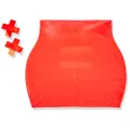 LATEXWEAR Latex Mini Skirt with Open Back, Medium/Large, Red
