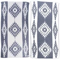 Bersuse 100% Cotton Tulum Dual-Layer Handloom Turkish Towel - 39X71 Inches, Dark Blue