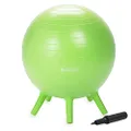 Gaiam Kids Stay-N-Play Children's Balance Ball - Flexible School Chair, Active Classroom Desk Seating with Stay-Put Stability Legs, Includes Air Pump