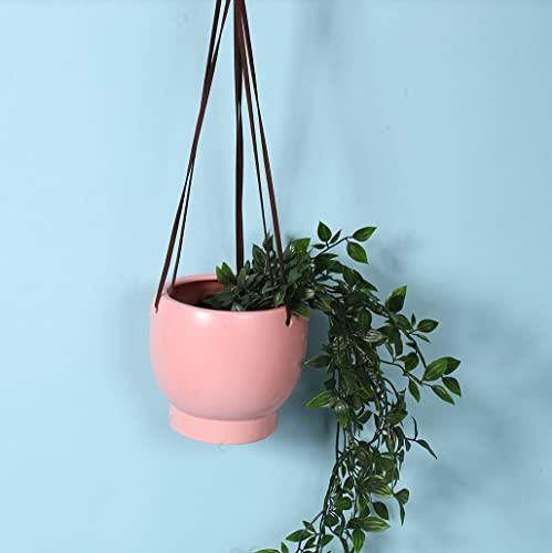 Sill and Sage Ceramic Hanging Pot, Rose, Small
