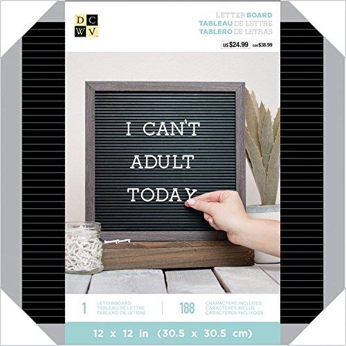 Die Cuts with A View Board Letter Board - 12 x 12 - Silver and Black (189 Pcs) 614561