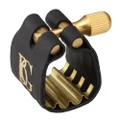 BG Franck Bichon Jazz Brass Support No Sling Otto Link Metal Tenor Saxophone Ligature with Cap, Black