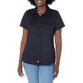 Dickies Women's Short-sleeve Work Shirt, Dark Navy, Medium