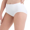 Hanes Women's 10 Pack Cotton Brief Panty, White, Size 6