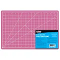 30cm x 46cm PINK/BLUE Professional Self Healing 5-Ply Double Sided Durable Non-Slip PVC Cutting Mat Great for Scrapbooking, Quilting, Sewing and all Arts & Crafts Projects (Choose Green/Black or Pink/Blue Below)