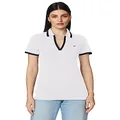 Nautica Women's Stretch Cotton Polo Shirt, White, X-Small