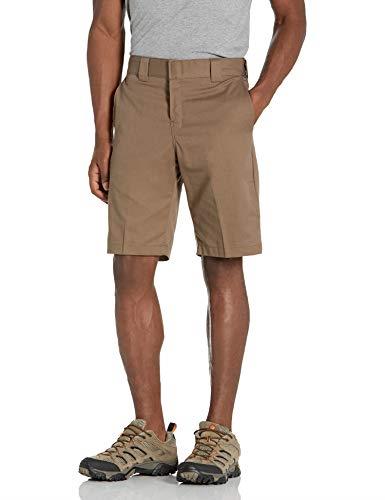 Dickies Men's 11 Inch Relaxed-fit Stretch Twill Work Short, Mushroom, 34