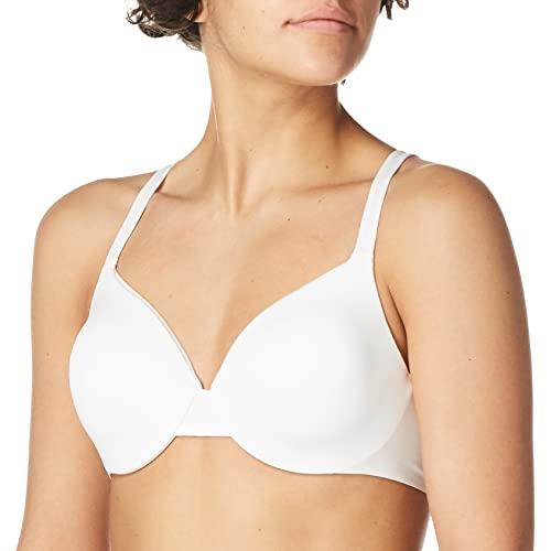 Hanes Ultimate Women's ComfortBlend Low-Cut T-Shirt Bra with Convertible Racerback Straps, White, 36A