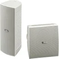 Yamaha NS-AW294 Pair of Outdoor Speakers with Weatherproof 16cm Woofer & 2-Way bass-Reflex, White