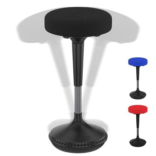 New Wobble Stool Adjustable Height Active Sitting Balance Perching Chair for Office Standing Desk Best Tall Swivel Ergonomic Stability Sit Stand Up Perch Stool