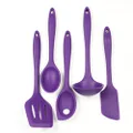 Chef Craft Premium Silicone Kitchen Tool and Utensil Set, 5 Piece, Purple