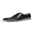 Cole Haan Men's Original Grand Shortwing Oxford Shoe, Black Leather/Ironstone, 10.5 Medium US