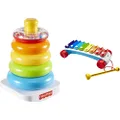 Fisher-Price Rock-A-Stack Baby Toy, Classic Ring Stacking Toy for Infants and Toddlers & Classic Xylophone, Musical Instrument Pull Toy, Multicolor
