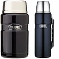 Thermos Stainless King Vacuum Insulated Food Jar, 710ml, Midnight Blue, SK3020MBAUS & Stainless King Vacuum Insulated Flask, 1.2L, Midnight Blue, SK2010MBAUS