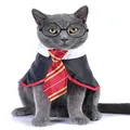Impoosy Halloween Cat Costume Small Dog Wizard Pet Clothes Cute Apparel Puppy Shirts with Glasses (Small)
