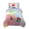 Franco Kids Bedding Super Soft Comforter and Sheet Set, 4 Piece Twin Size, Disney Princess