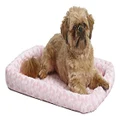 MidWest Homes for Pets Bolster Dog Bed 24L-Inch Pink Dog Bed or Cat Bed w/Comfortable Bolster | Ideal for Small Dog Breeds & Fits a 24-Inch Dog Crate | Easy Maintenance Machine Wash & Dry