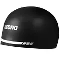 Arena 3D Soft USA Unisex Racing Swim Cap for Women and Men, 100% Silicone, Black, Extra Large