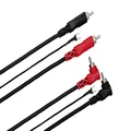 Hosa Stereo Interconnect Dual RCA to Dual Right-Angle RCA with Ground Wire Cable, 1 Meter