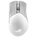 ASUS ROG Gladius III Wireless AimPoint Moonlight White Gaming Mouse - Lightweight 79g, 36,000dpi ROG AimPoint Optical Sensor, ROG SpeedNova 2.4GHz, Bluetooth, ROG Push-Fit Swappable Switches, RGB