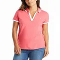 Nautica Women's Stretch Cotton Polo Shirt, Rouge Pink, Large